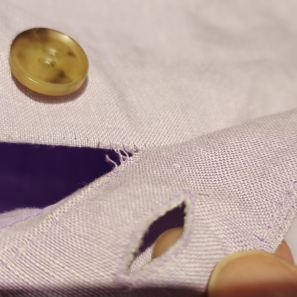 Loft Dress 55% Linen  Lavender  Sz 2 - Picture 9 of 11